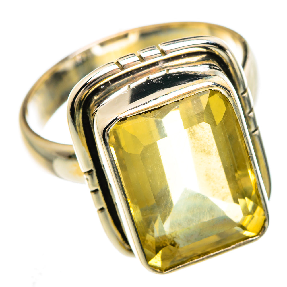 Lemon Quartz Rings handcrafted by Ana Silver Co - RING84826