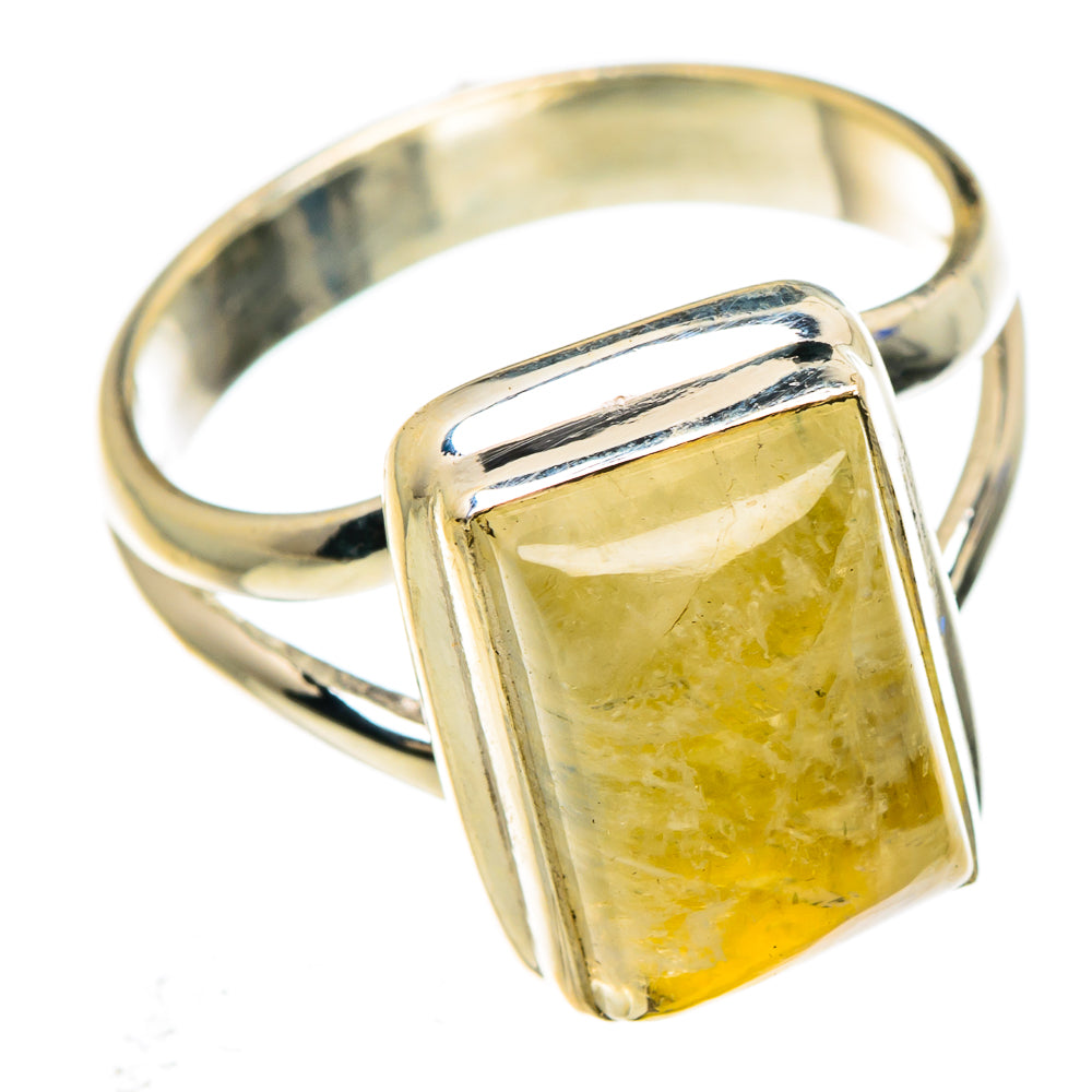 Yellow Moonstone Rings handcrafted by Ana Silver Co - RING84830