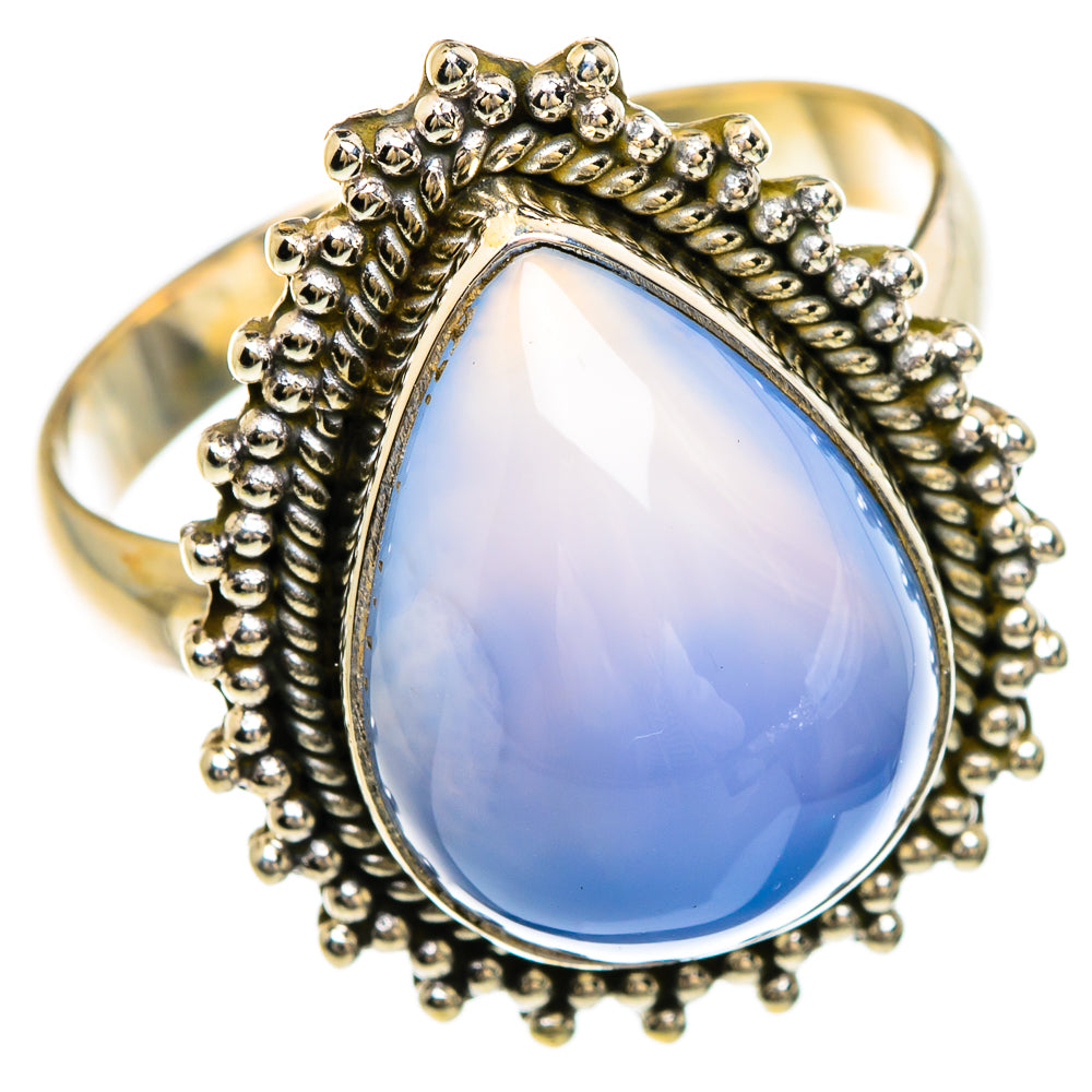 Aqua Chalcedony Rings handcrafted by Ana Silver Co - RING84835