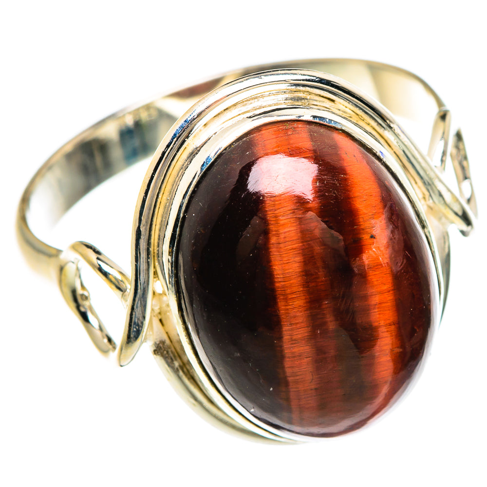 Red Tiger Eye Rings handcrafted by Ana Silver Co - RING84848