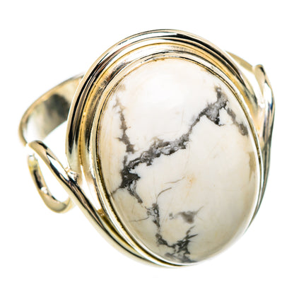 Howlite Rings handcrafted by Ana Silver Co - RING84868