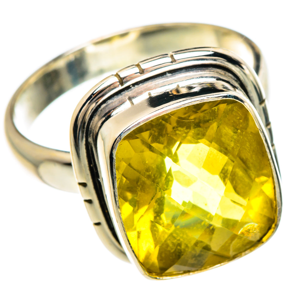 Lemon Quartz Rings handcrafted by Ana Silver Co - RING84875