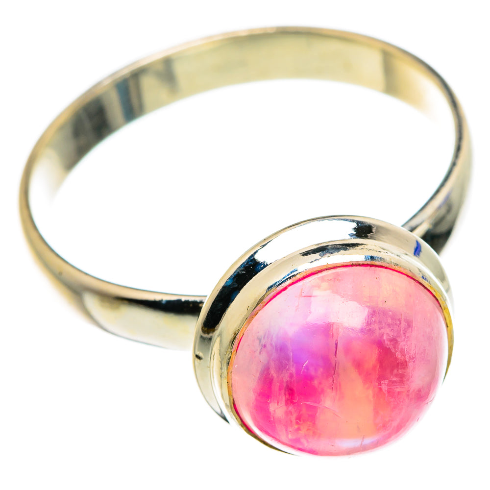Pink Moonstone Rings handcrafted by Ana Silver Co - RING84905 - Photo 2