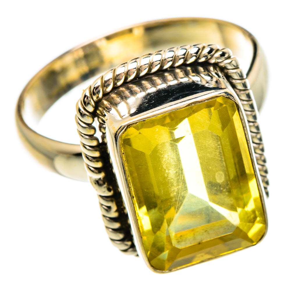 Lemon Quartz Rings handcrafted by Ana Silver Co - RING84923