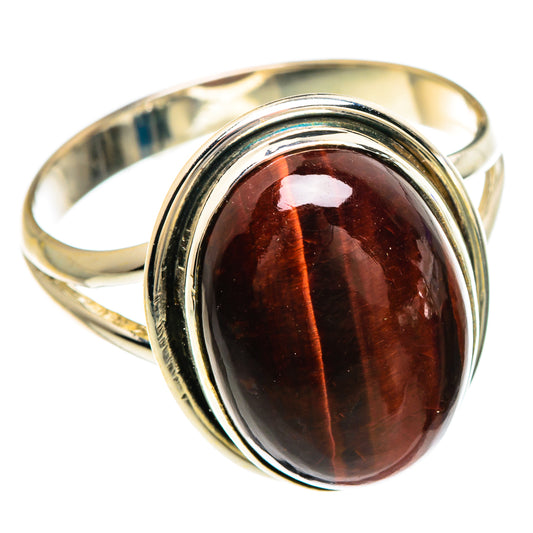 Red Tiger Eye Rings handcrafted by Ana Silver Co - RING84942