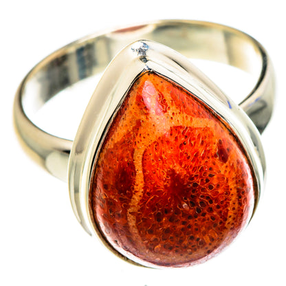 Sponge Coral Rings handcrafted by Ana Silver Co - RING84946 - Photo 2