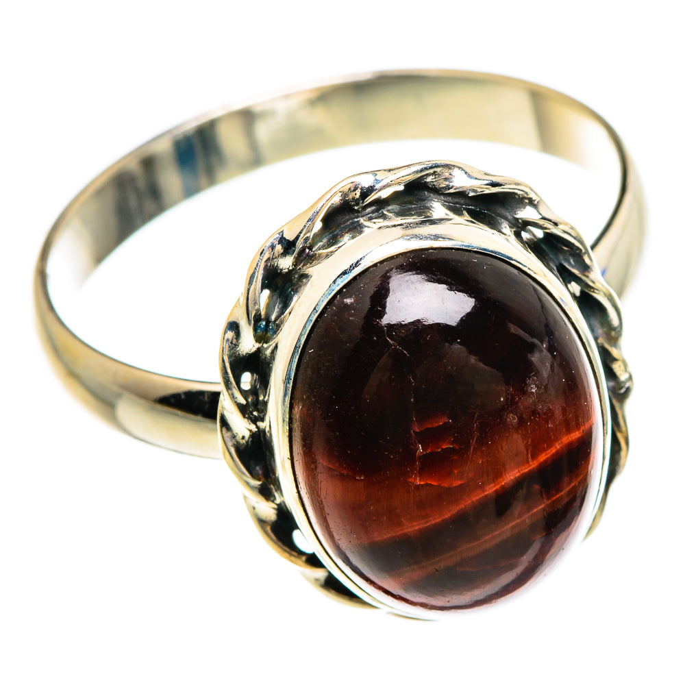Red Tiger Eye Rings handcrafted by Ana Silver Co - RING84986