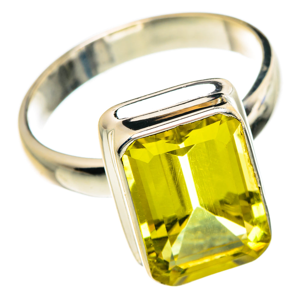Lemon Quartz Rings handcrafted by Ana Silver Co - RING85013