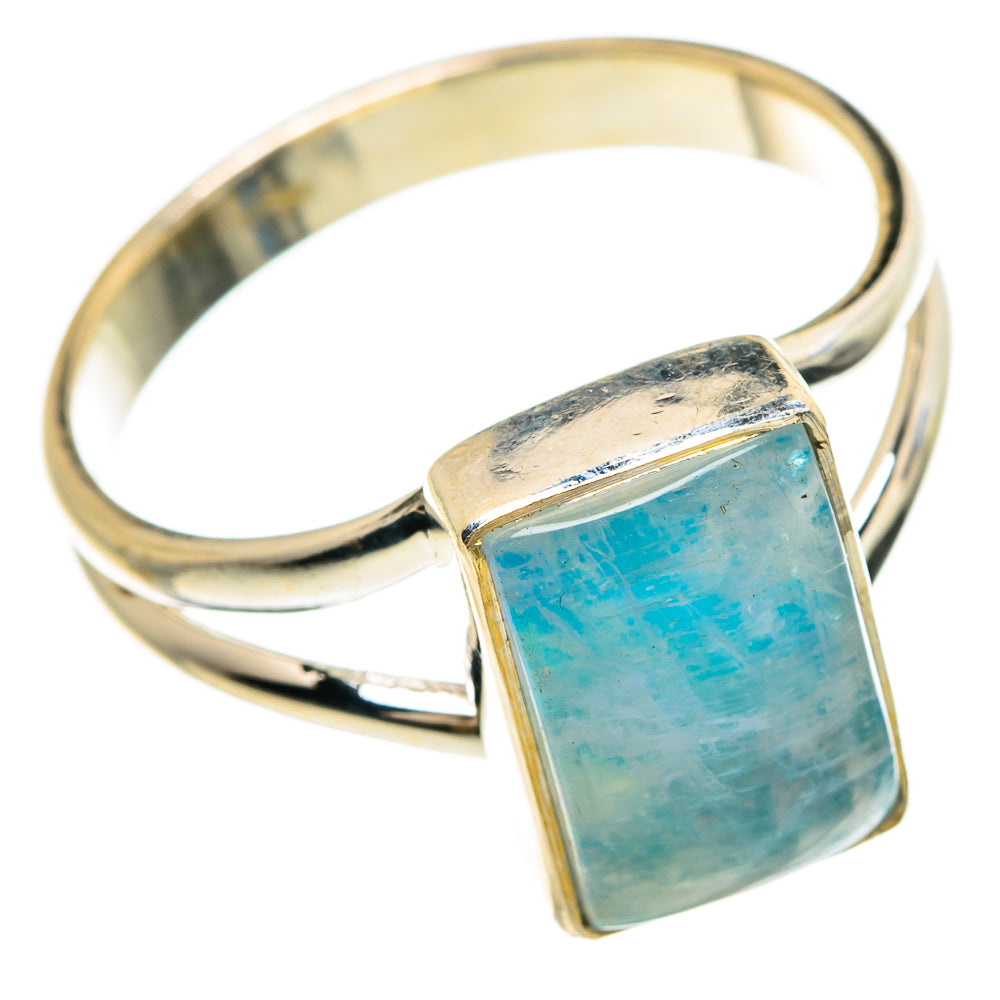 Rainbow Moonstone Rings handcrafted by Ana Silver Co - RING85026