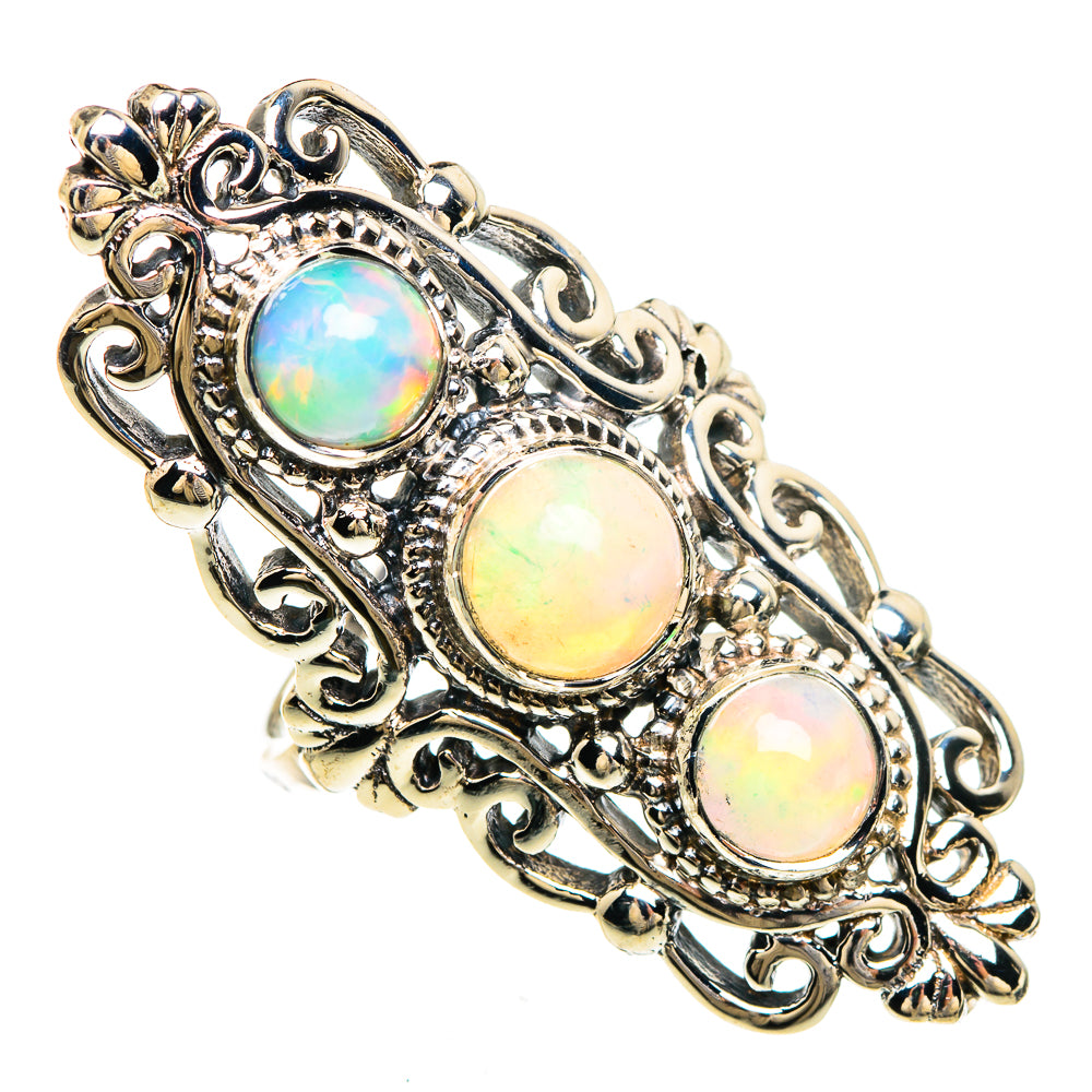 Ethiopian Opal Rings handcrafted by Ana Silver Co - RING85045