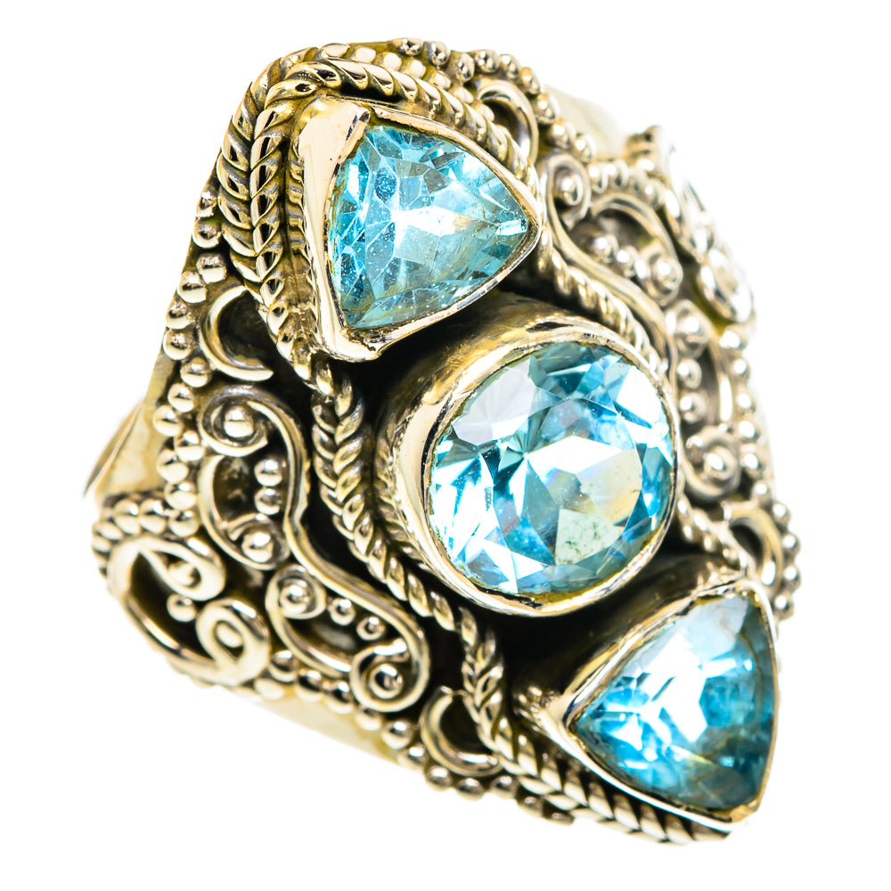 Blue Topaz Rings handcrafted by Ana Silver Co - RING85047