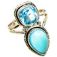 Chalcedony, Blue Topaz Rings handcrafted by Ana Silver Co - RING85049