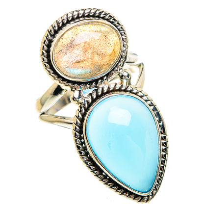 Chalcedony, Labradorite Rings handcrafted by Ana Silver Co - RING85068