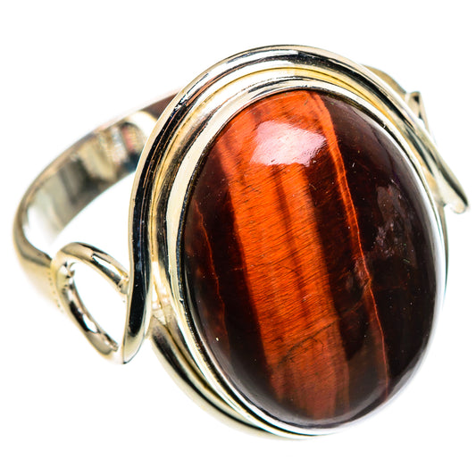 Red Tiger Eye Rings handcrafted by Ana Silver Co - RING85104