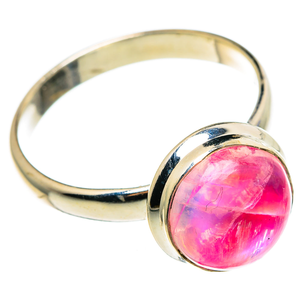 Pink Moonstone Rings handcrafted by Ana Silver Co - RING85112