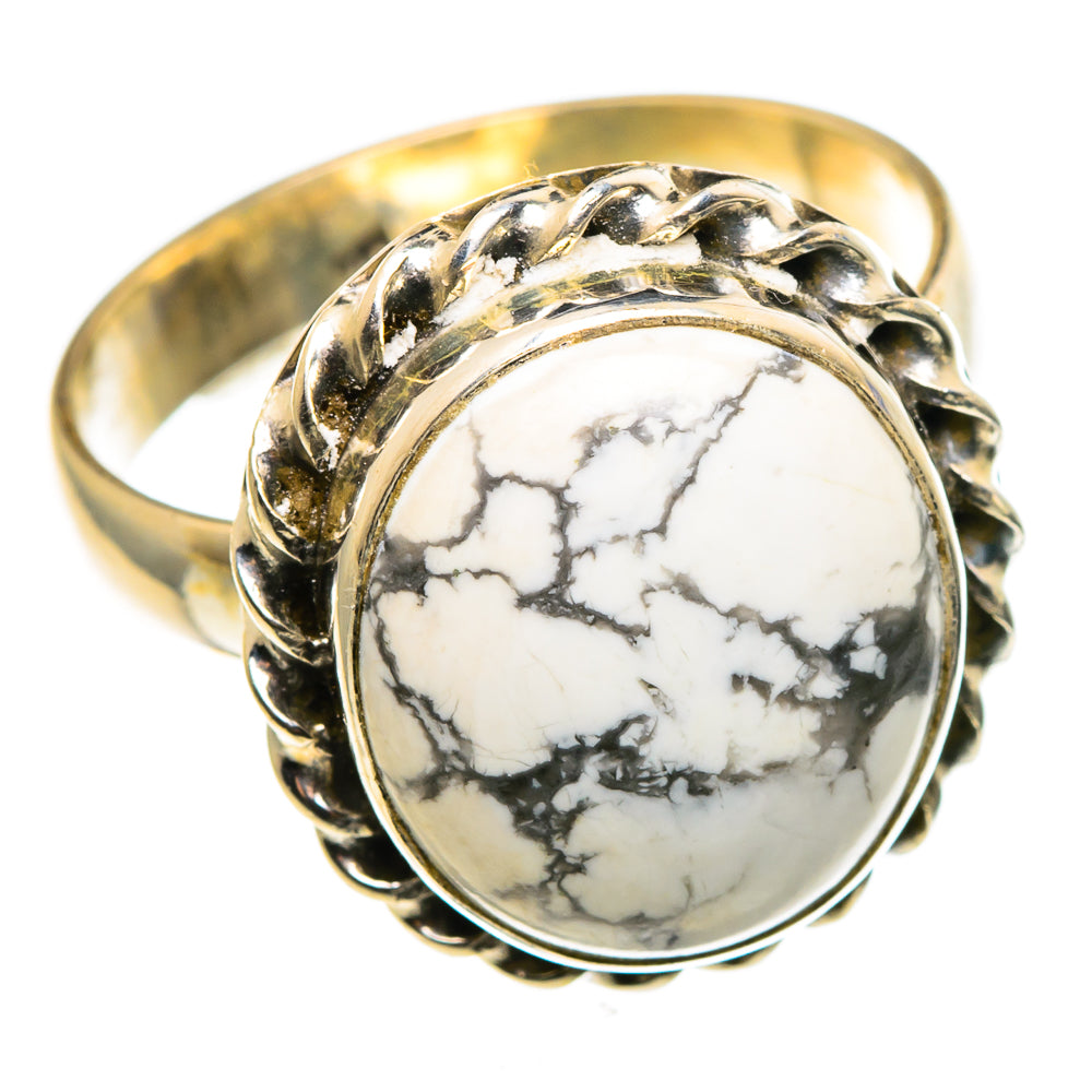 Howlite Rings handcrafted by Ana Silver Co - RING85126