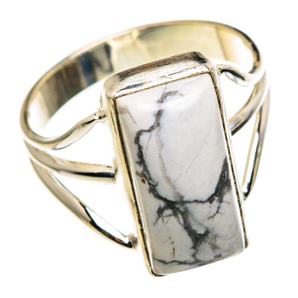 Howlite Rings handcrafted by Ana Silver Co - RING85128