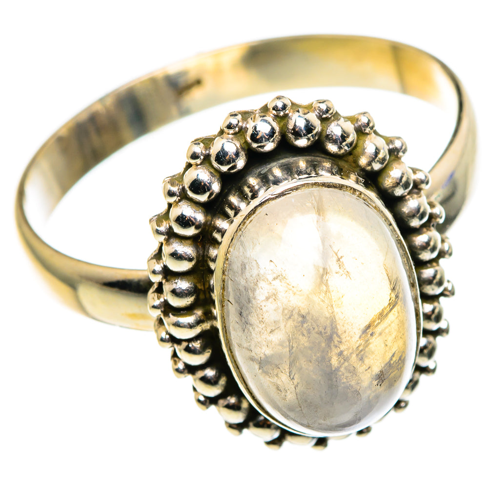 Rainbow Moonstone Rings handcrafted by Ana Silver Co - RING85129