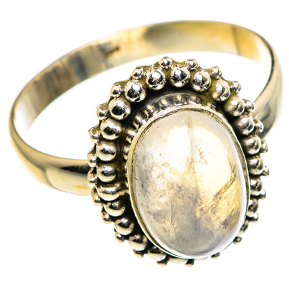 Rainbow Moonstone Rings handcrafted by Ana Silver Co - RING85129