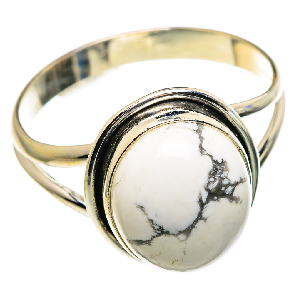 Howlite Rings handcrafted by Ana Silver Co - RING85130