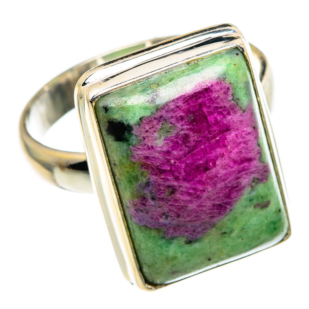 Ruby Zoisite Rings handcrafted by Ana Silver Co - RING85133
