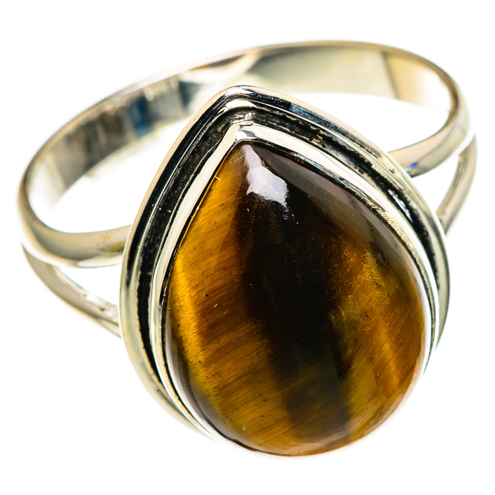 Tiger Eye Rings handcrafted by Ana Silver Co - RING85150 - Photo 2