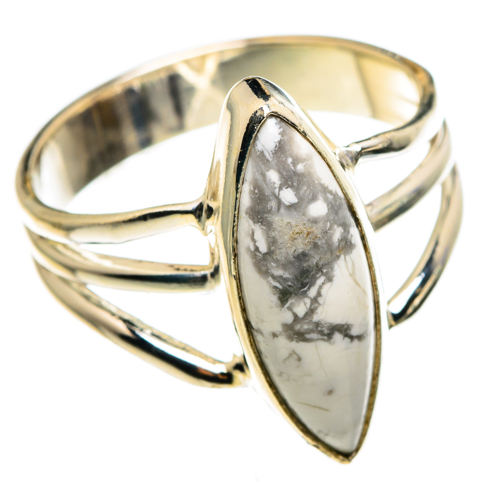 Howlite Rings handcrafted by Ana Silver Co - RING85174