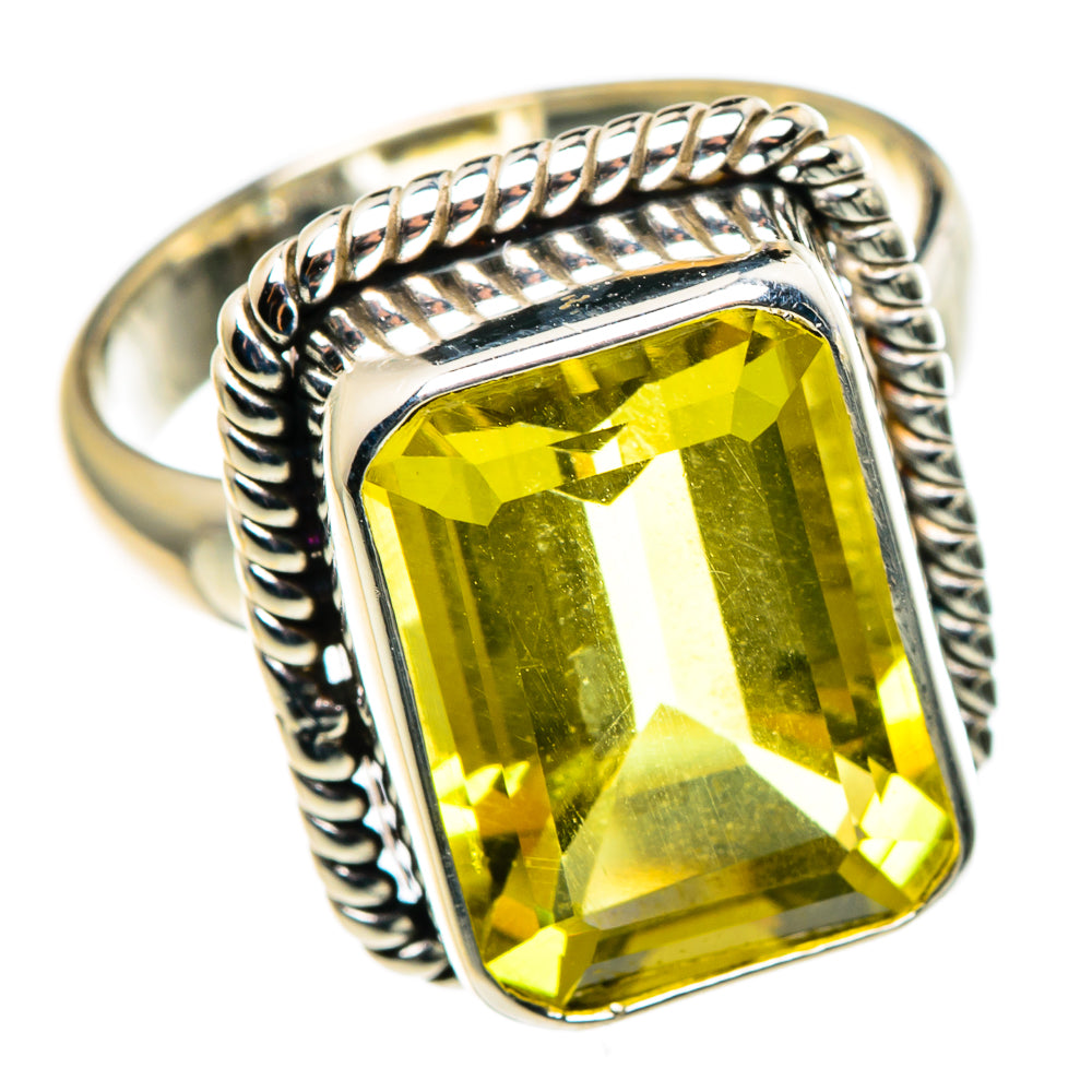 Lemon Quartz Rings handcrafted by Ana Silver Co - RING85186
