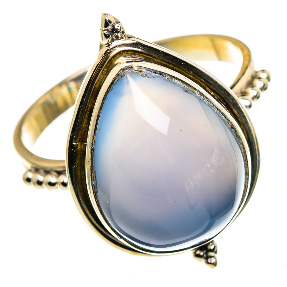 Aqua Chalcedony Rings handcrafted by Ana Silver Co - RING85188