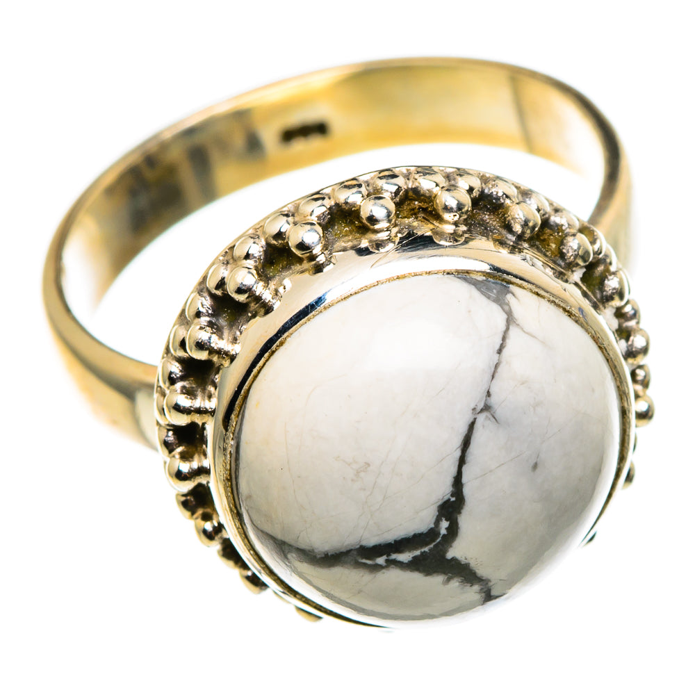 Howlite Rings handcrafted by Ana Silver Co - RING85221
