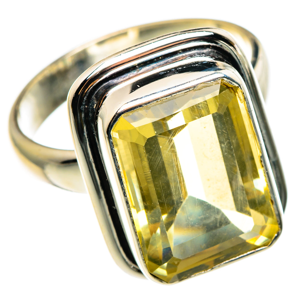 Lemon Quartz Rings handcrafted by Ana Silver Co - RING85231