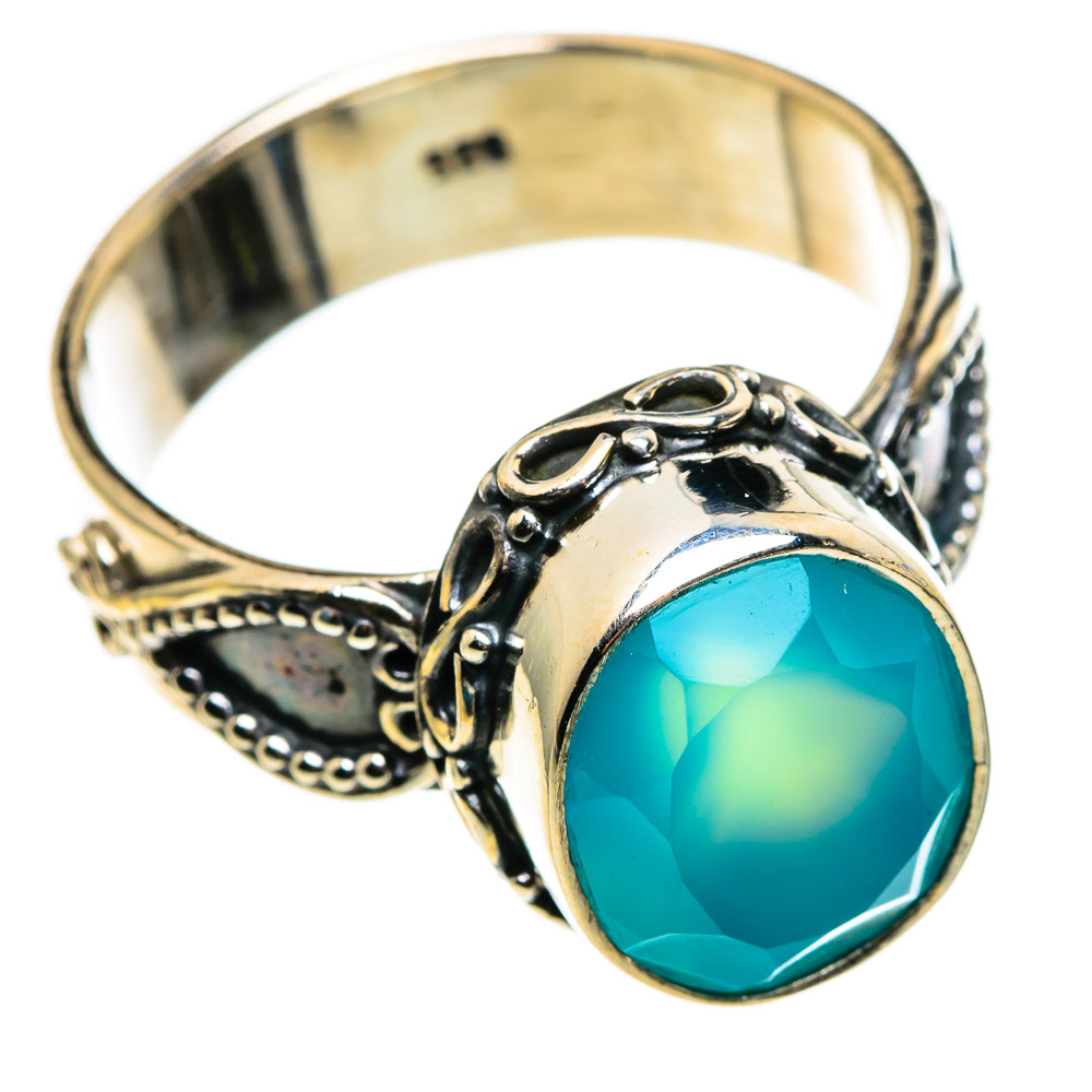 Aqua Chalcedony Rings handcrafted by Ana Silver Co - RING85236