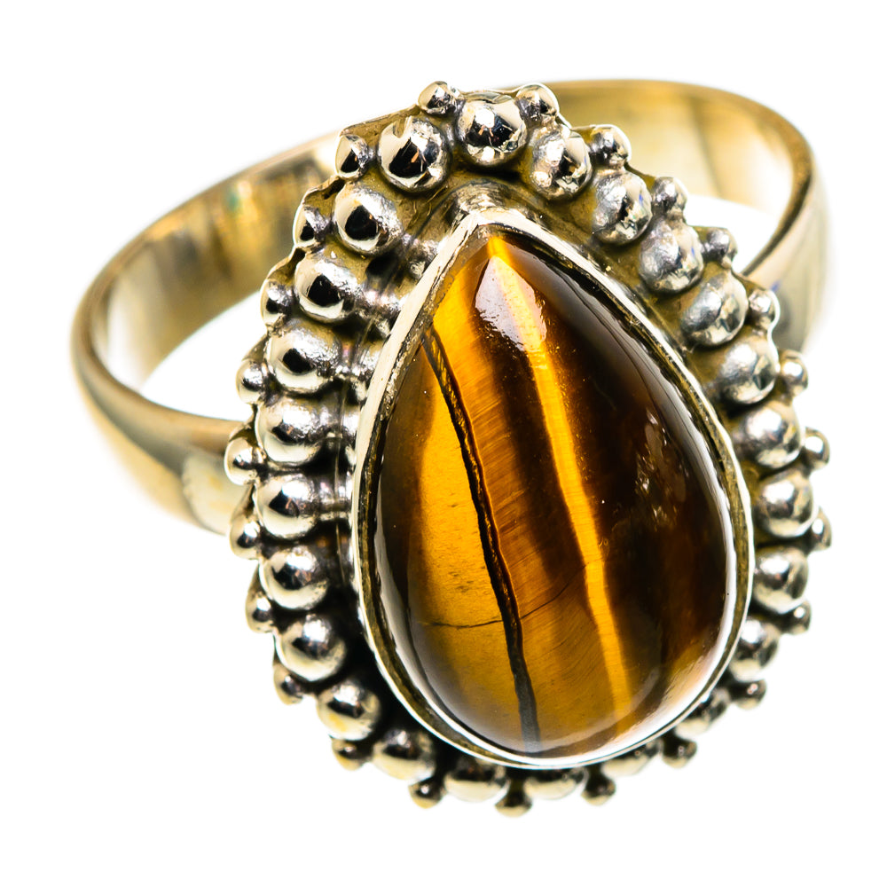 Tiger Eye Rings handcrafted by Ana Silver Co - RING85242 - Photo 2