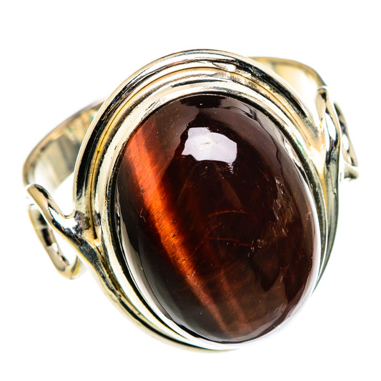 Red Tiger Eye Rings handcrafted by Ana Silver Co - RING85244