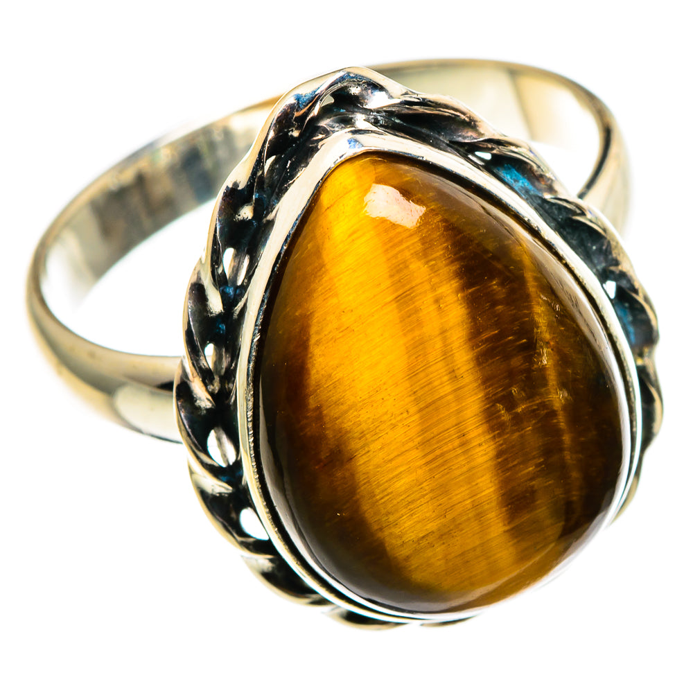 Tiger Eye Rings handcrafted by Ana Silver Co - RING85245 - Photo 2