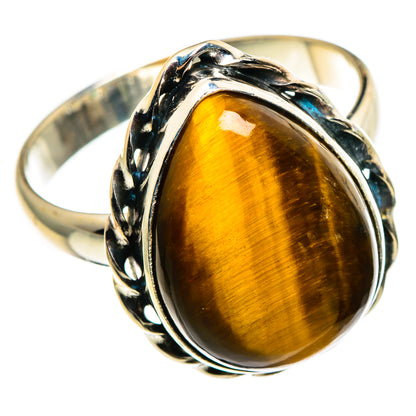 Tiger Eye Rings handcrafted by Ana Silver Co - RING85245 - Photo 2