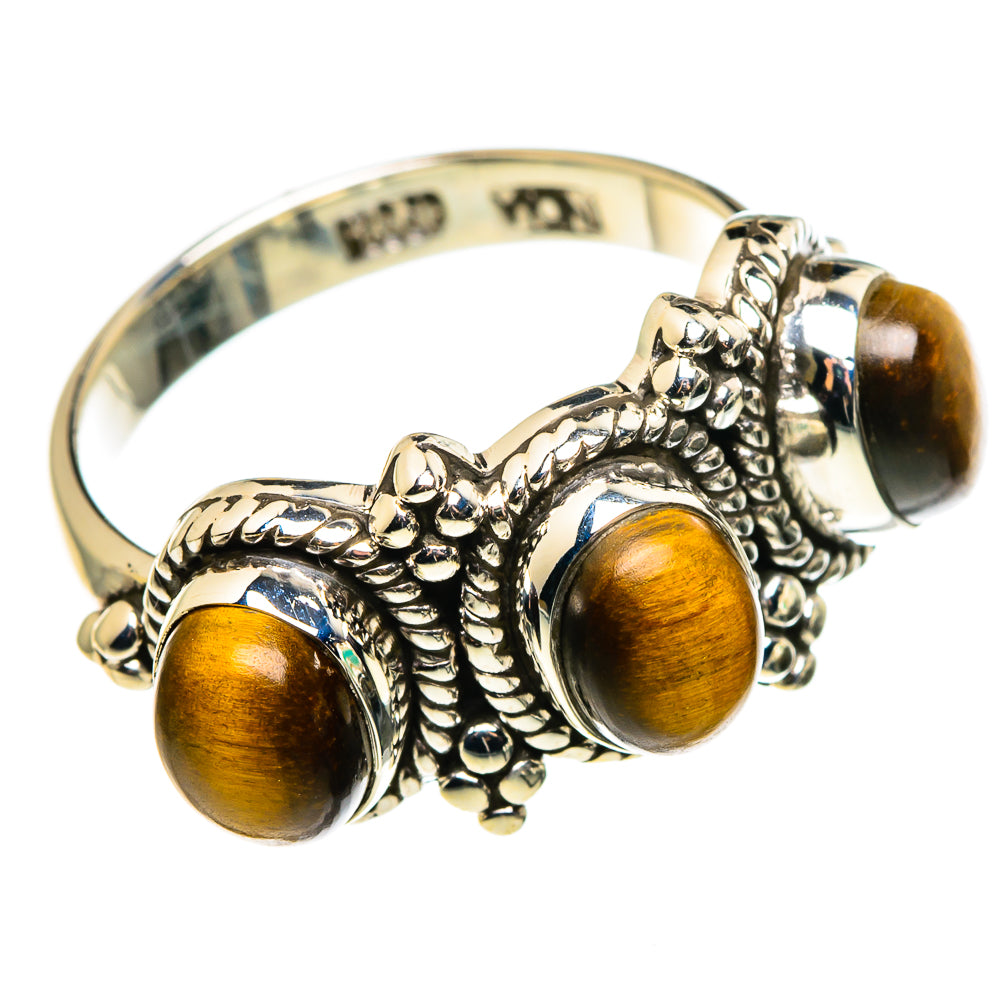 Tiger Eye Rings handcrafted by Ana Silver Co - RING85246 - Photo 2