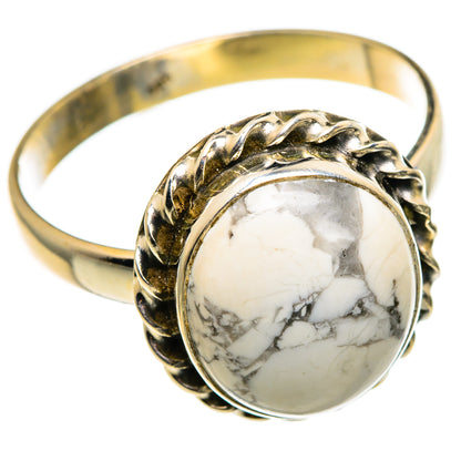 Howlite Rings handcrafted by Ana Silver Co - RING85265