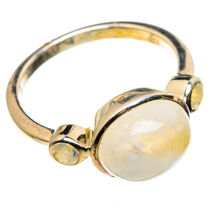 Rainbow Moonstone Rings handcrafted by Ana Silver Co - RING85269