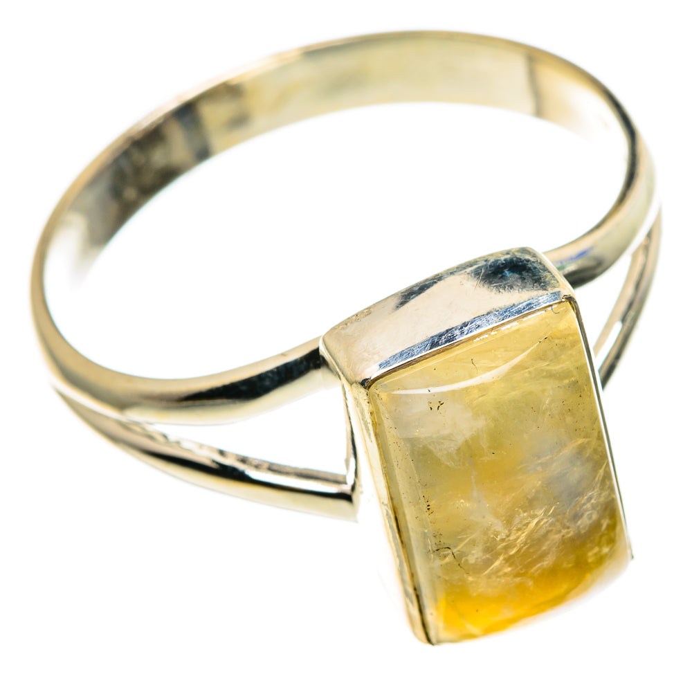 Yellow Moonstone Rings handcrafted by Ana Silver Co - RING85273