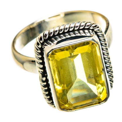 Lemon Quartz Rings handcrafted by Ana Silver Co - RING85274