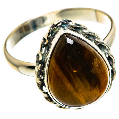 Tiger Eye Rings handcrafted by Ana Silver Co - RING85290 - Photo 2