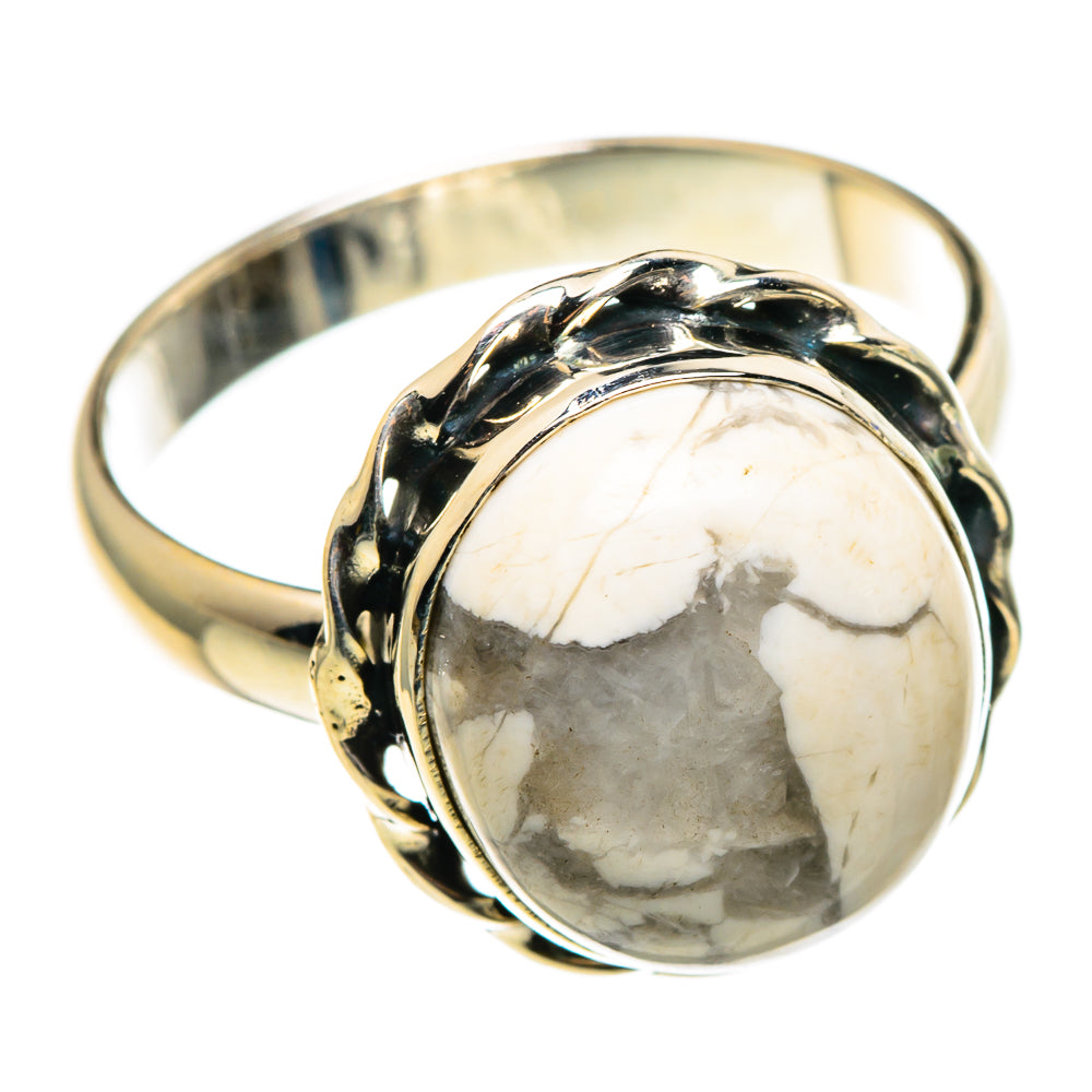 Howlite Rings handcrafted by Ana Silver Co - RING85312