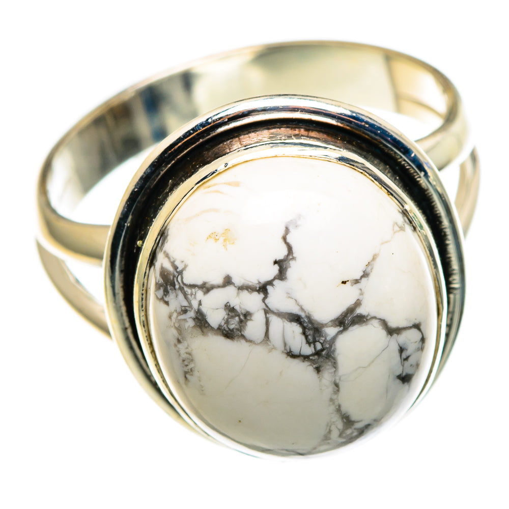 Howlite Rings handcrafted by Ana Silver Co - RING85314