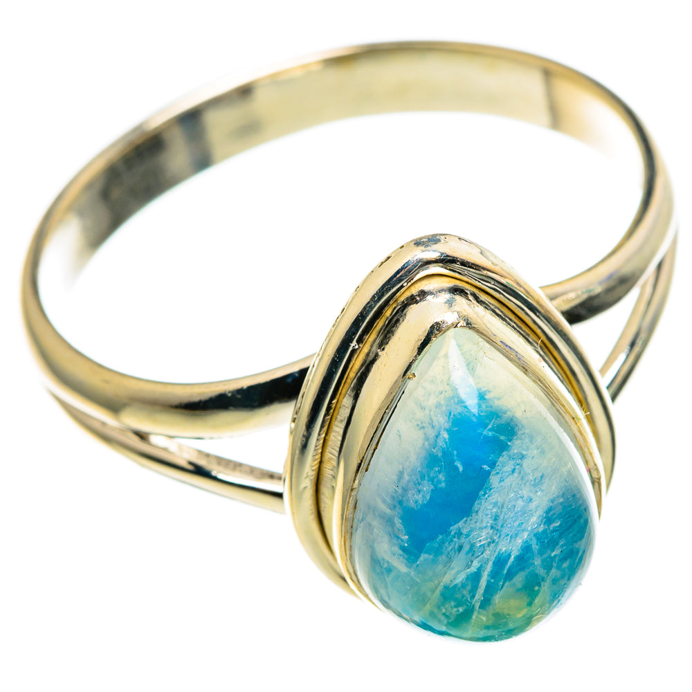 Rainbow Moonstone Rings handcrafted by Ana Silver Co - RING85326