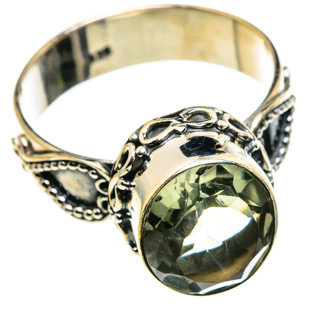 Green Amethyst Rings handcrafted by Ana Silver Co - RING85329