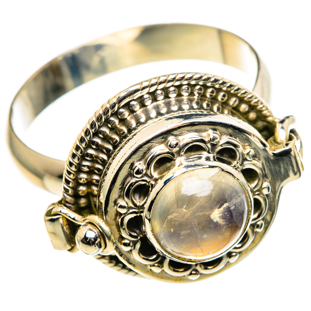 Rainbow Moonstone Rings handcrafted by Ana Silver Co - RING85348