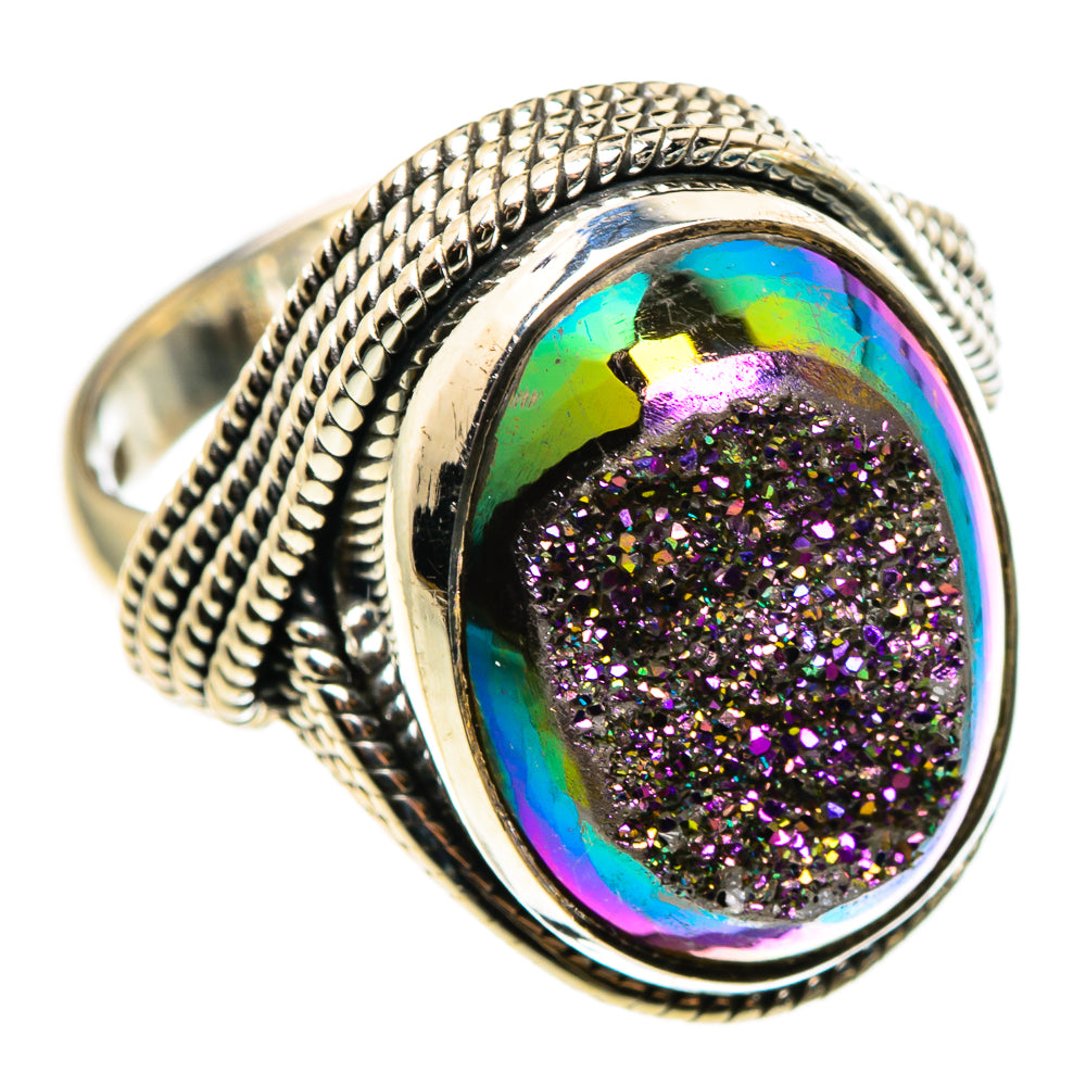 Titanium Druzy Rings handcrafted by Ana Silver Co - RING85352