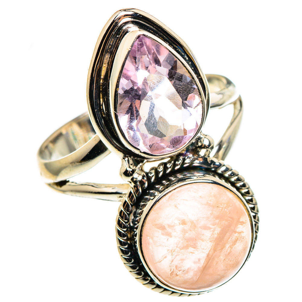 Rose Quartz Rings handcrafted by Ana Silver Co - RING85353