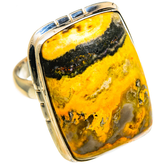 Bumble Bee Jasper Rings handcrafted by Ana Silver Co - RING85357
